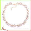 High end fashion vintage white color simple pearl chain necklace designs bridal